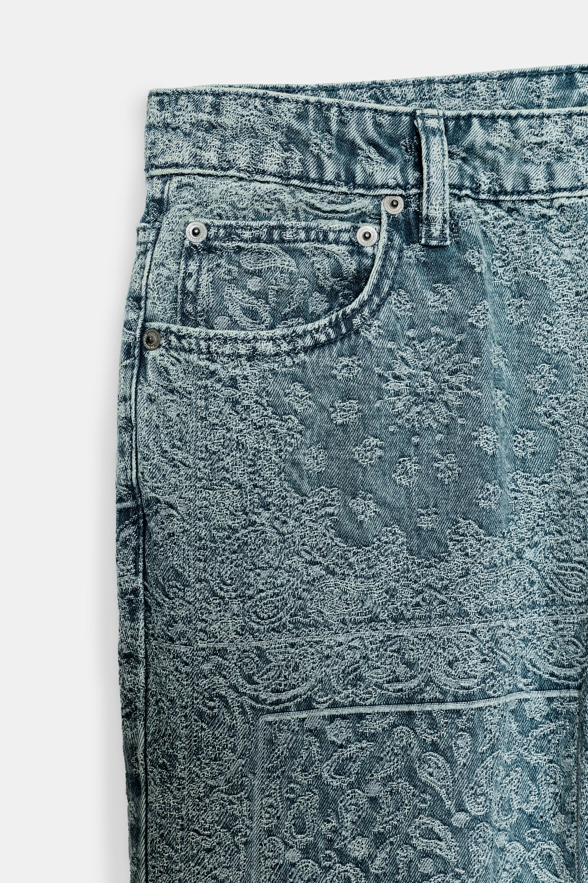 ZW COLLECTION HIGH WAIST JACQUARD FLARE JEANS